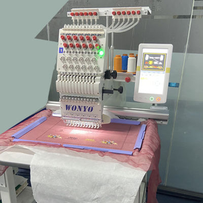 Hot Sale Wonyo Single Head Computerized Jacket Embroidery Machine on Fabrics and Finished Caps