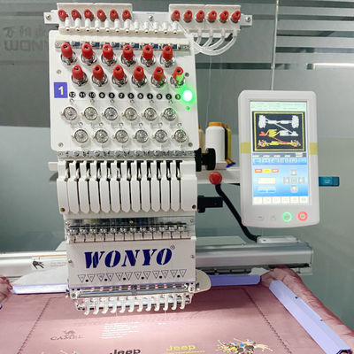 Hot Sale Wonyo Single Head Computerized Jacket Embroidery Machine on Fabrics and Finished Caps