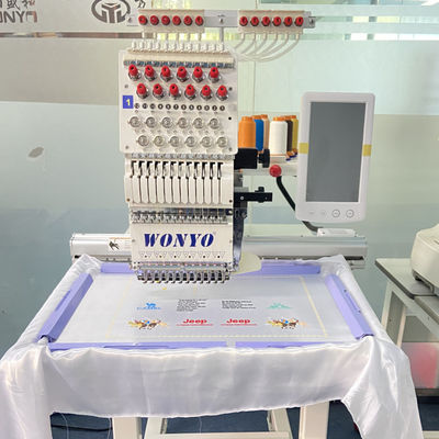 Hot Sale Wonyo Single Head Computerized Jacket Embroidery Machine on Fabrics and Finished Caps
