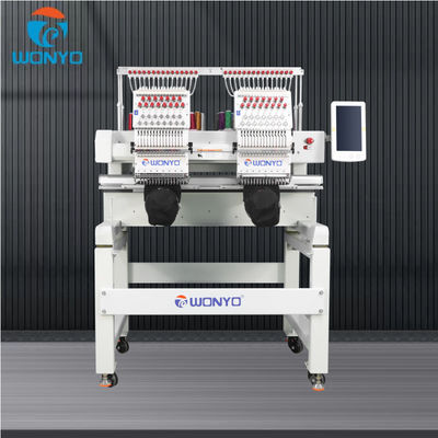 WONYO Black Kong Computerized Embroidery Machine 2 Heads for Baseball Cap and Clothes