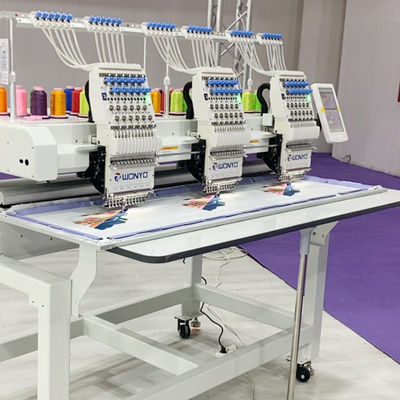 Industrial 3Head Computerized and Magnetic Embroidery Machine for Caps and T Shirts; Bags