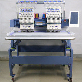 WONYO 2 Head Computerized Apparel Textile Cap Flat Embroidery Machine