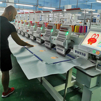 Computer 8 Head Wonyo WY1208C Commercial Embroidery Machine