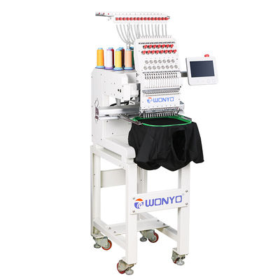 WYQ1501 Home-use Single Head Programmable and Computerized Embroidery Machine on Caps and Shirts 200-300 mm