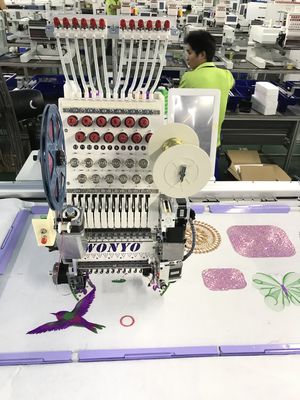 Digital Single Head Flat Embroidery Machine with Sequin and Cording Device