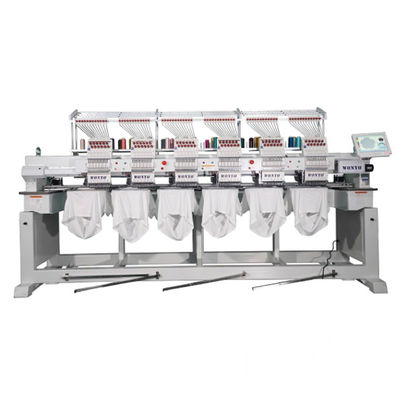 6 Head Flat Computerized T-Shirt Sewing  Embroidery Machine