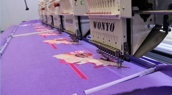6 Head Flat Computerized T-Shirt Sewing  Embroidery Machine