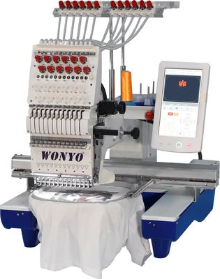 12 Needles Single Head Embroidery Machine